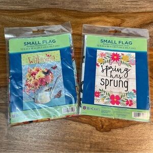 WinCraft Garden Flag Bundle Welcome, Spring Has Sprung 12x18in Floral‎ Polyester